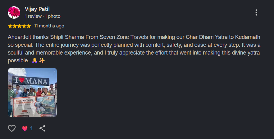 Google Review 3 - Seven Zone Travels